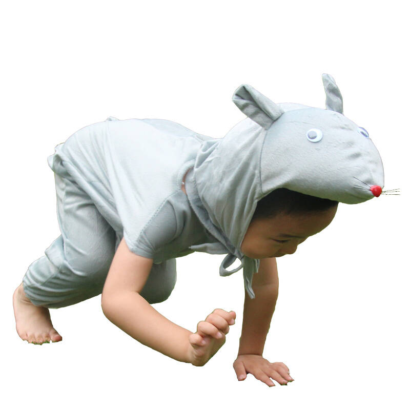 仕彩 儿童小老鼠套装 表演服装 开学晚会表演装扮 夏季短袖动物服装