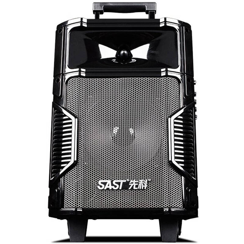 先科(sast)a81 户外音响广场舞音响 大频率便携式音响拉杆音箱 (黑色)