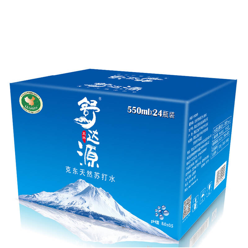 京东配送 舒达源 天然苏打水 550ml*24瓶/箱 无气弱碱性 饮用水