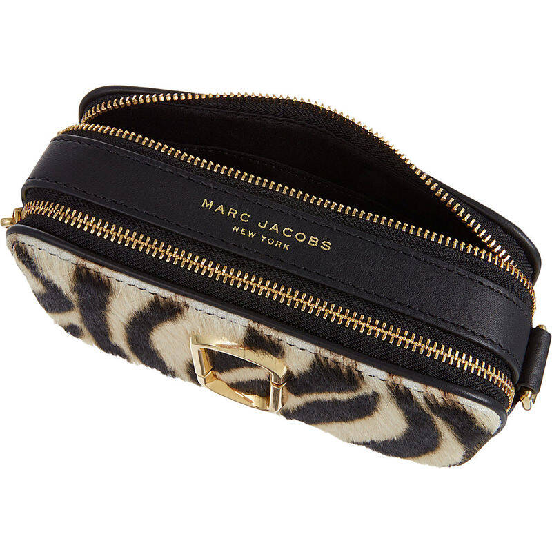 马克·雅可布/mj snapshot 斑马纹小号皮革数码相机袋 white multi