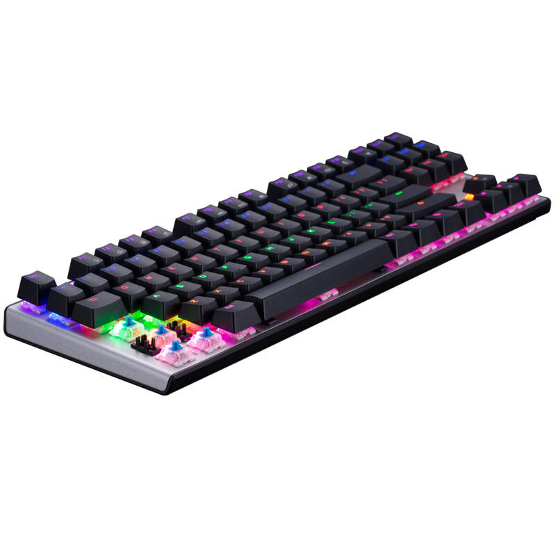 geezer 探路者gs4 炫彩六色背光 游戏机械键盘青轴