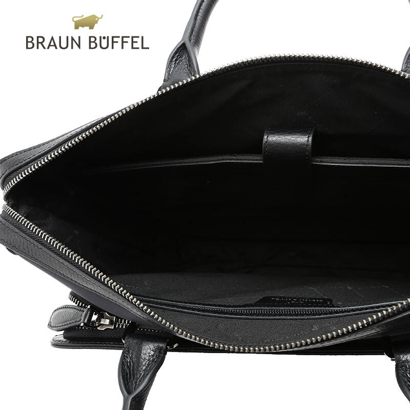 布兰施braun buffel 男士商务休闲手提公文包861273 黑色