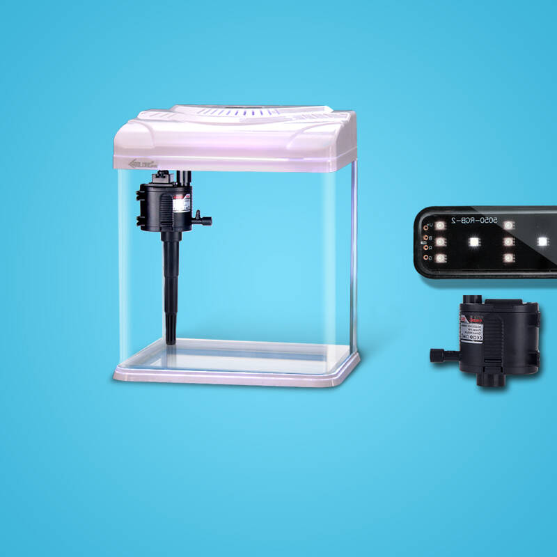 西龙鱼缸水族箱 生态金鱼缸高清玻璃迷你小型热带鱼创意观赏造景鱼缸