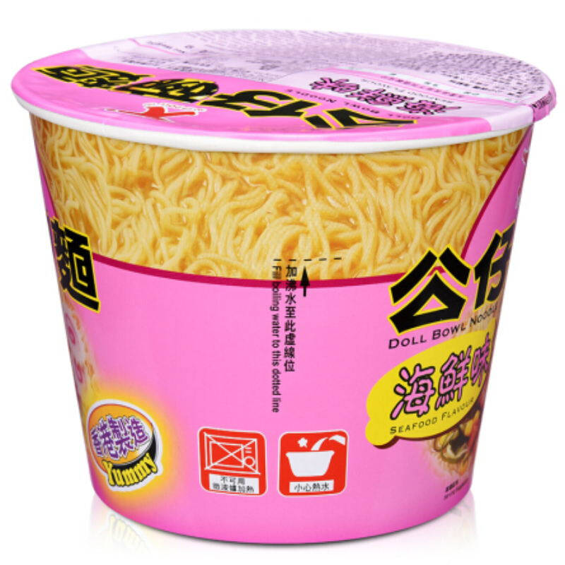 中国香港进口海鲜公仔面-碗装111g
