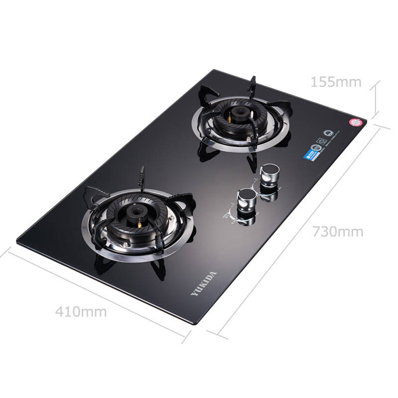 yukida 燃气灶天然气 煤气炉台嵌入两用jzy-a-008 管道天然气