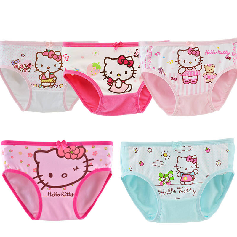 凯蒂猫(hello kitty)儿童内裤女童棉质内裤 5条装 ktn042 110/55