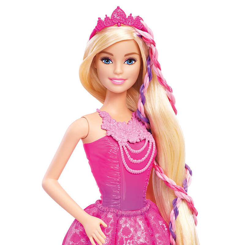 【京东超市】芭比(barbie)女孩娃娃玩具礼盒 长发公主dkb62【图片