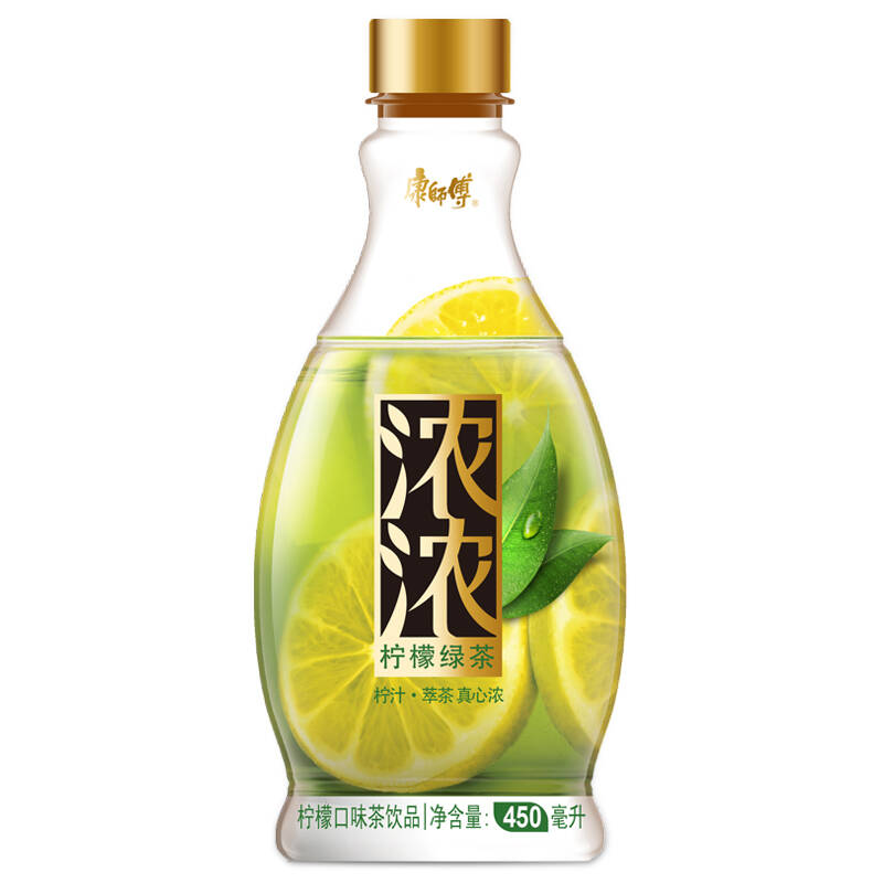 康师傅 浓浓柠檬绿茶450ml*15瓶 整箱