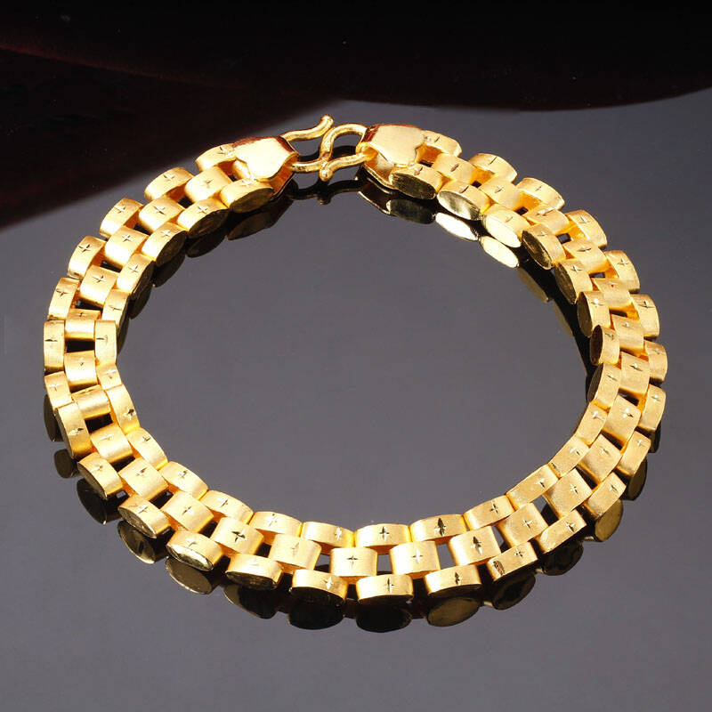 钻石快线 摩尔金黄金手链 男女同款黄金表链 约25.82克