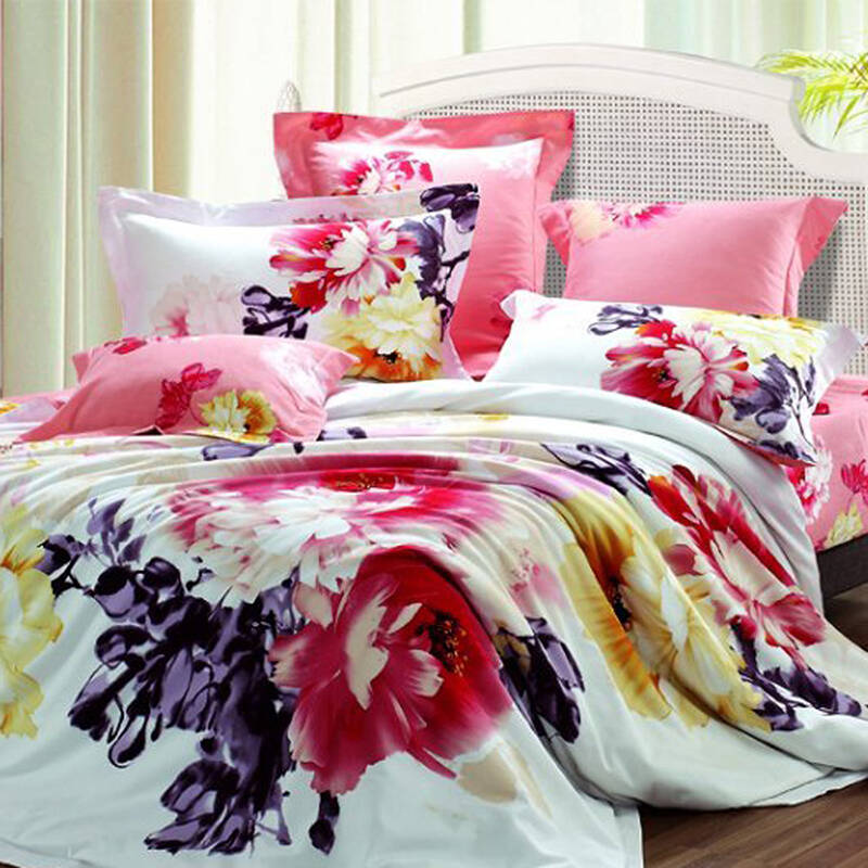 纯棉活性床品件套加厚精品全棉磨毛保暖印花床单四件套 水墨年华 1