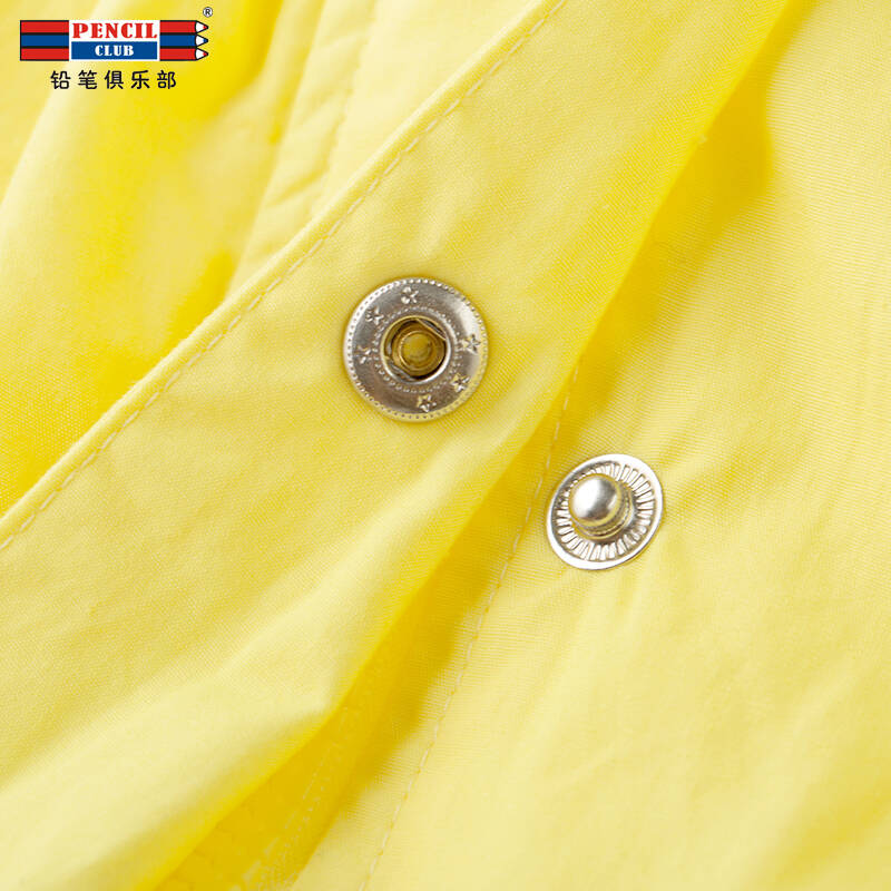 铅笔俱乐部童装 2014秋装新品女童连帽外套休闲纯棉上衣女外套 浅绿蓝