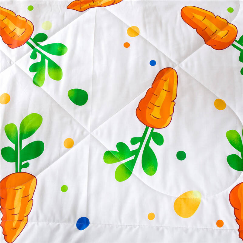 巧布万棉 纯棉夏凉被 全棉活性面料透气空调夏被子 爱心萝卜 1.8x2米