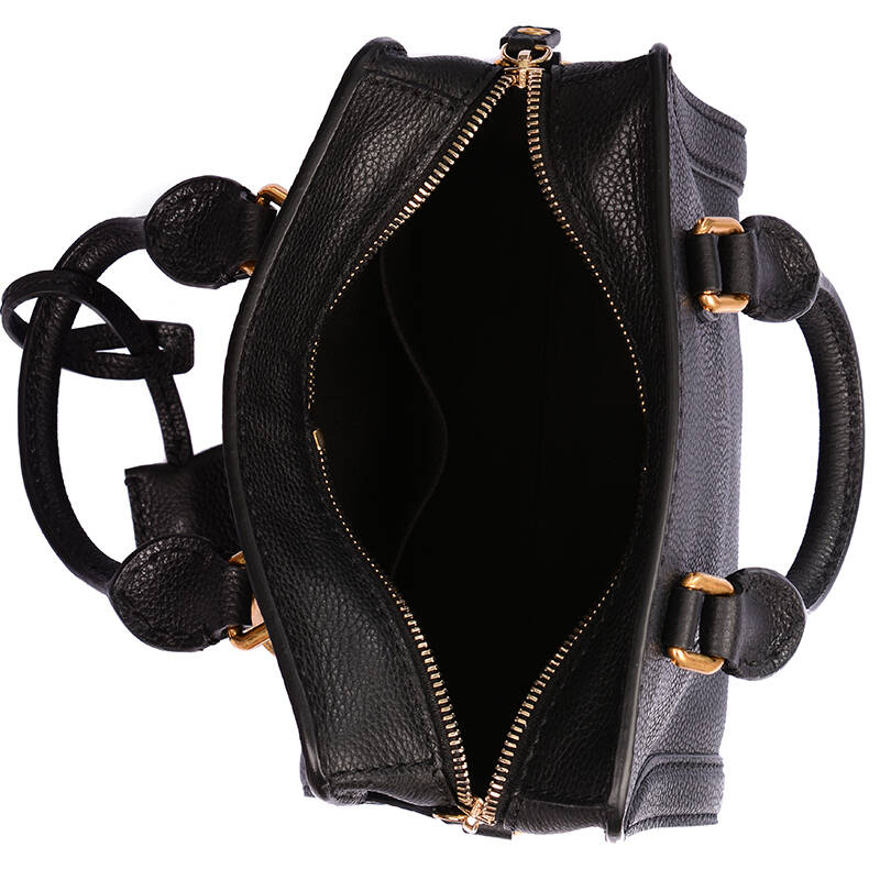 alexander mc queen 亚历山大·麦昆女士黑色小牛皮手提包 375308 bpt