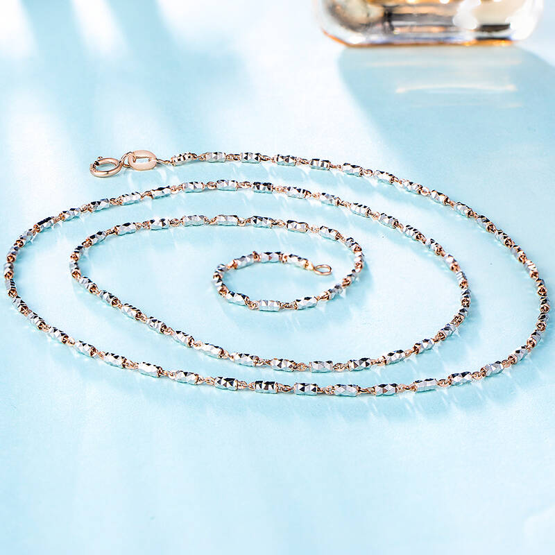 tsl谢瑞麟 18k金项链 男士k金项链 男款彩金项链 ab673 链长50cm