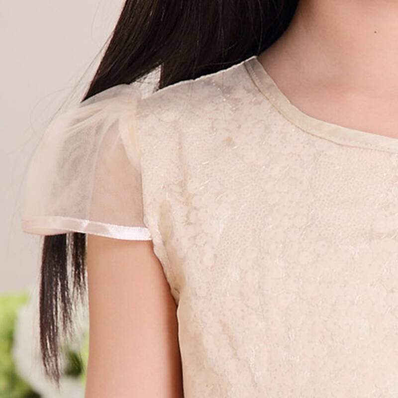 童光流年 童装连衣裙女童公主裙品牌韩版儿童裙子蕾丝