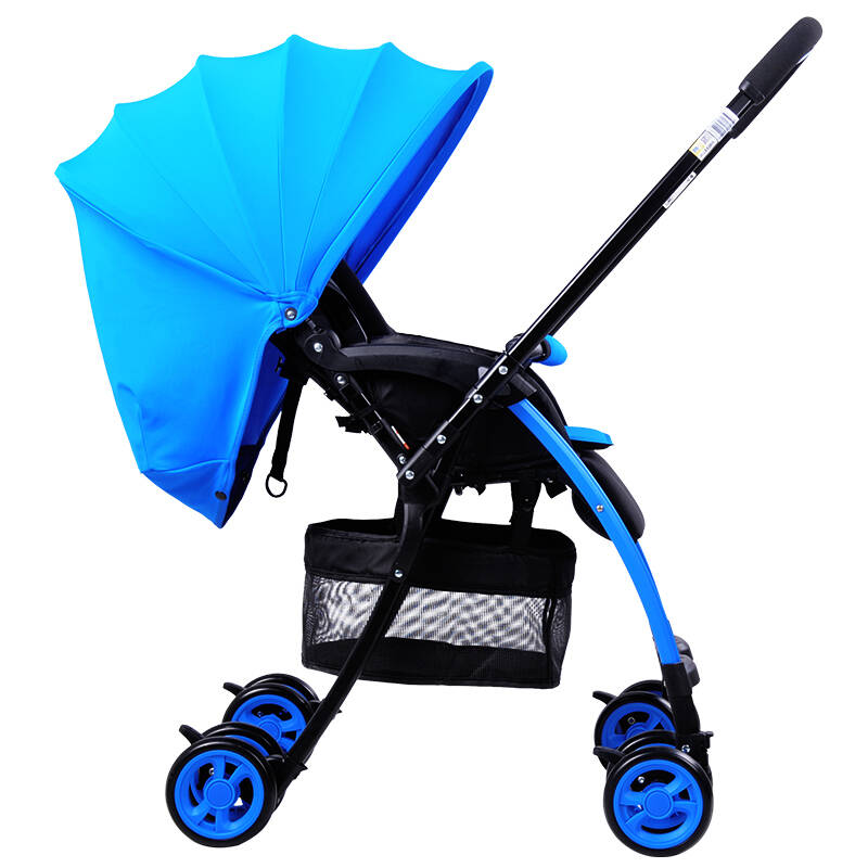 宝宝好f1婴儿推车多功能便携可坐可躺儿童推车双向折叠轻便婴儿车天空