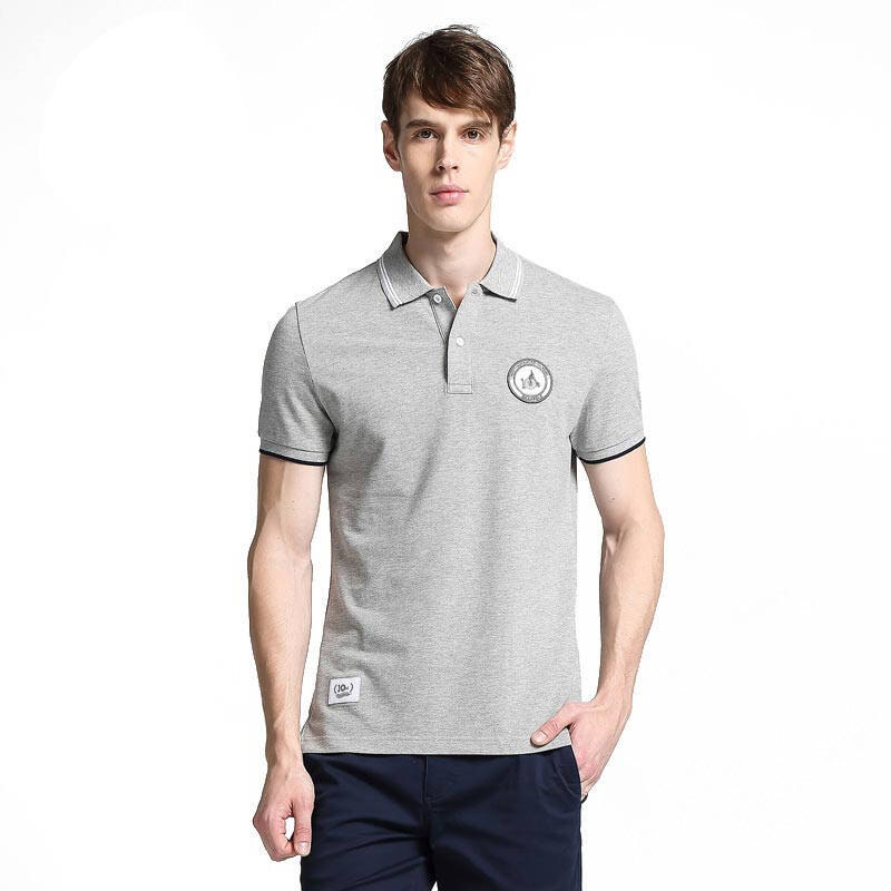 bean pole韩国三星时尚休闲男士短袖t恤polo衫 bc5342020 浅灰色 175