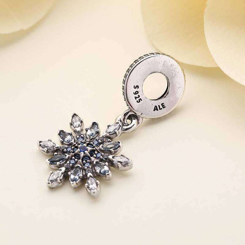 pandora 潘多拉 闪耀冰蓝锆石雪花吊坠 791761nblmx