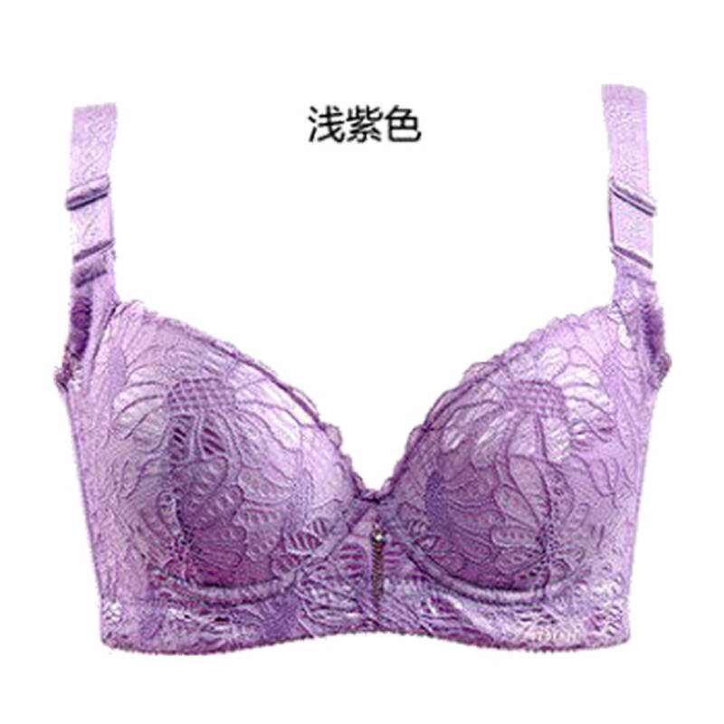 蔓衣妮收副乳聚拢调整型深v精油水袋文胸805 款 紫色上衣 36/80a
