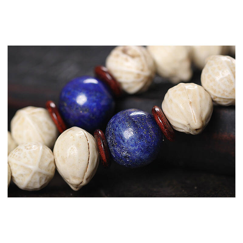 如意藏99 白莲花菩提项链 10-13mm雪莲菩提108颗挂珠h l4