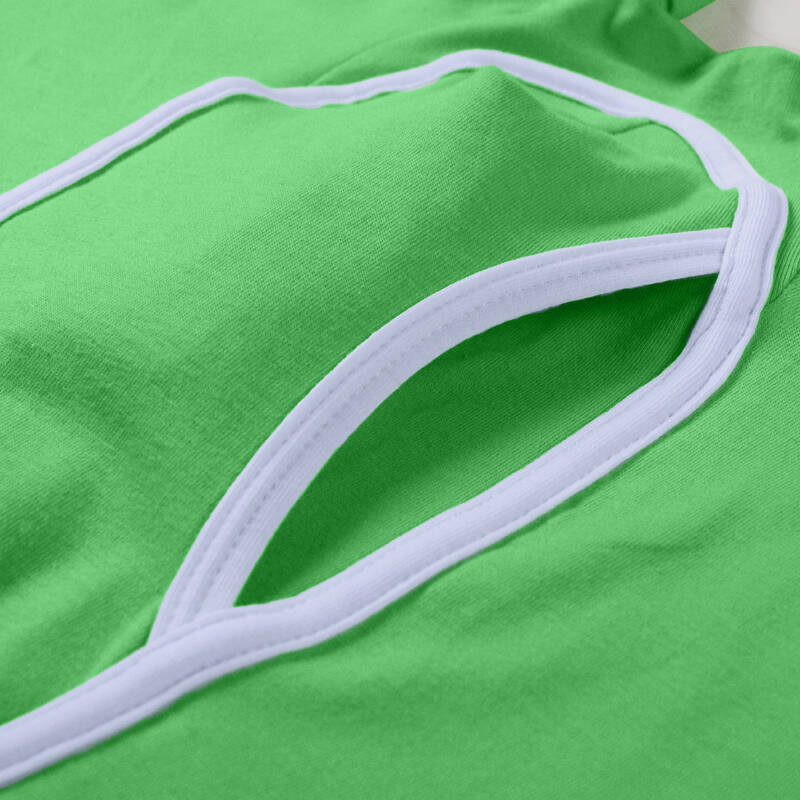 男士秋裤 男单件 棉质打底裤薄款保暖裤紧身衬裤线裤男 白边-绿色 175