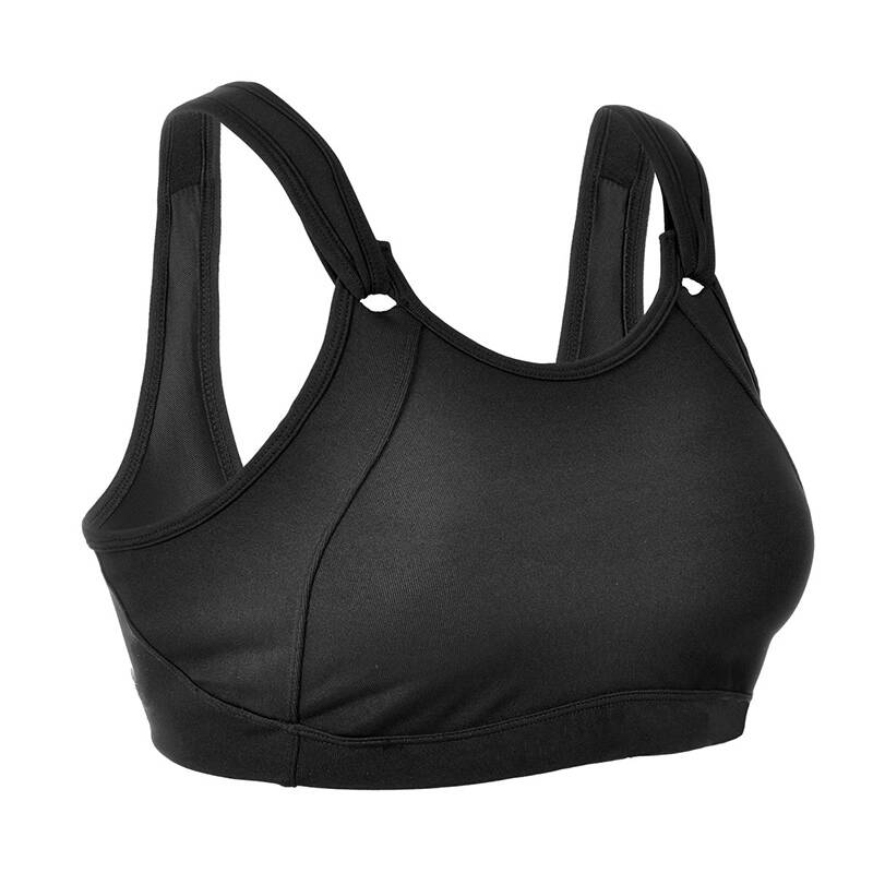 laisla金汤 运动文胸内衣 高强度无钢圈防震文胸罩 大码工字背心 黑色