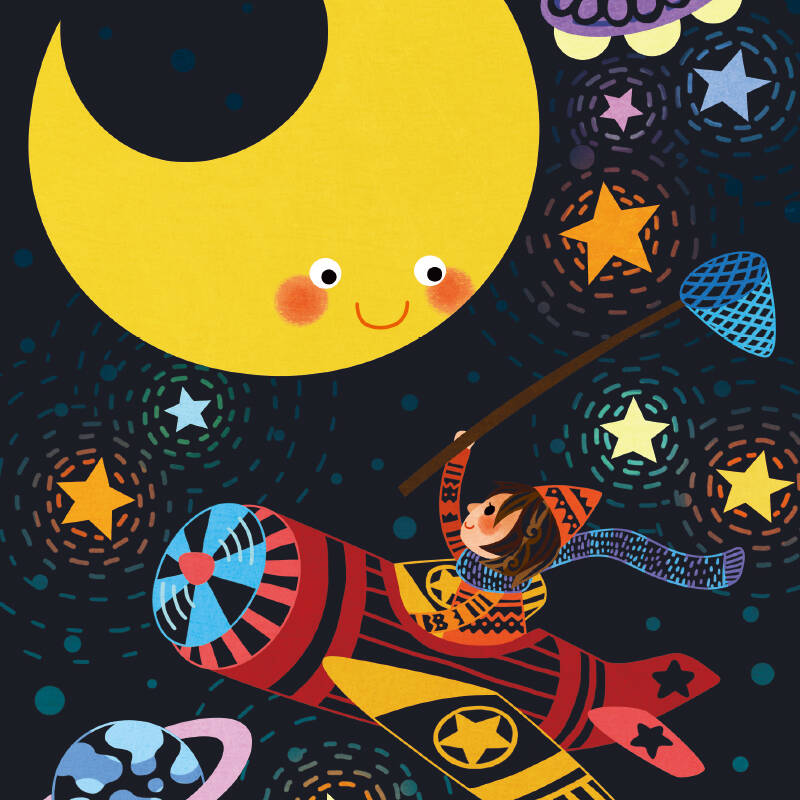 美乐(joanmiro)儿童刮画纸 梦幻刮刮画 星月夜 手工绘画 jm03041