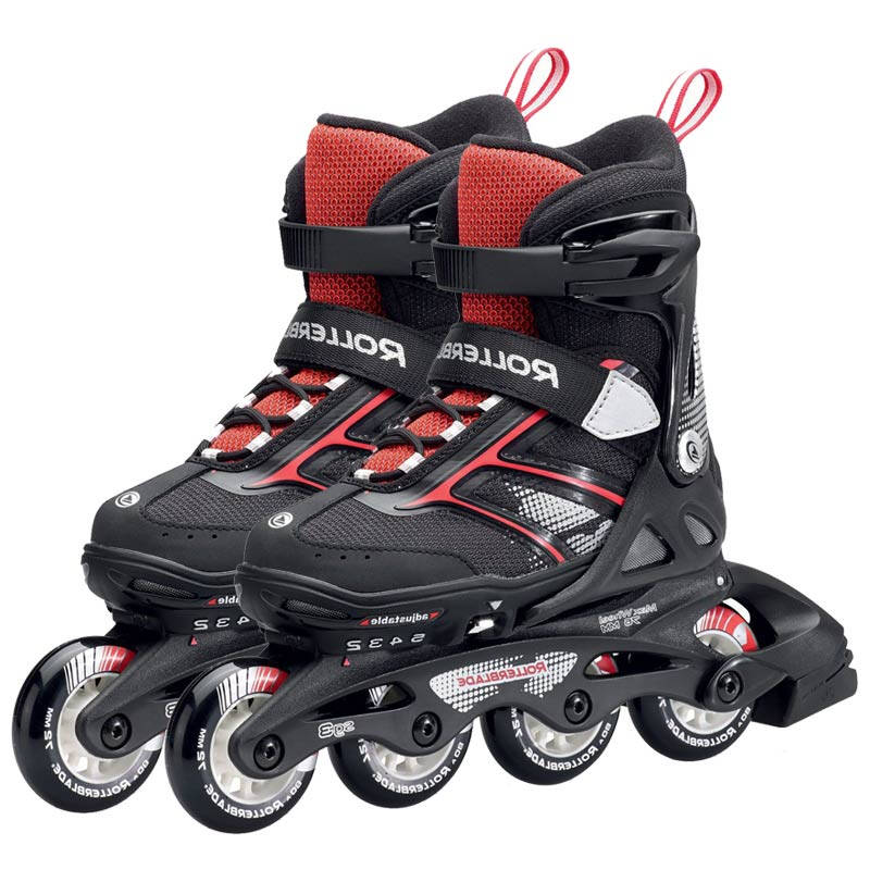rollerblade溜冰鞋 进口儿童轮滑鞋可调可拆洗旱冰鞋 combo黑红色m码