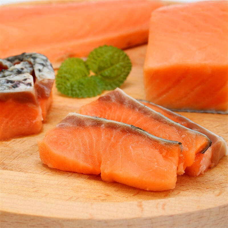 大洋世家 冷冻智利三文鱼块(学名:鲑鱼)400g 2-3块 袋装 自营海鲜水产