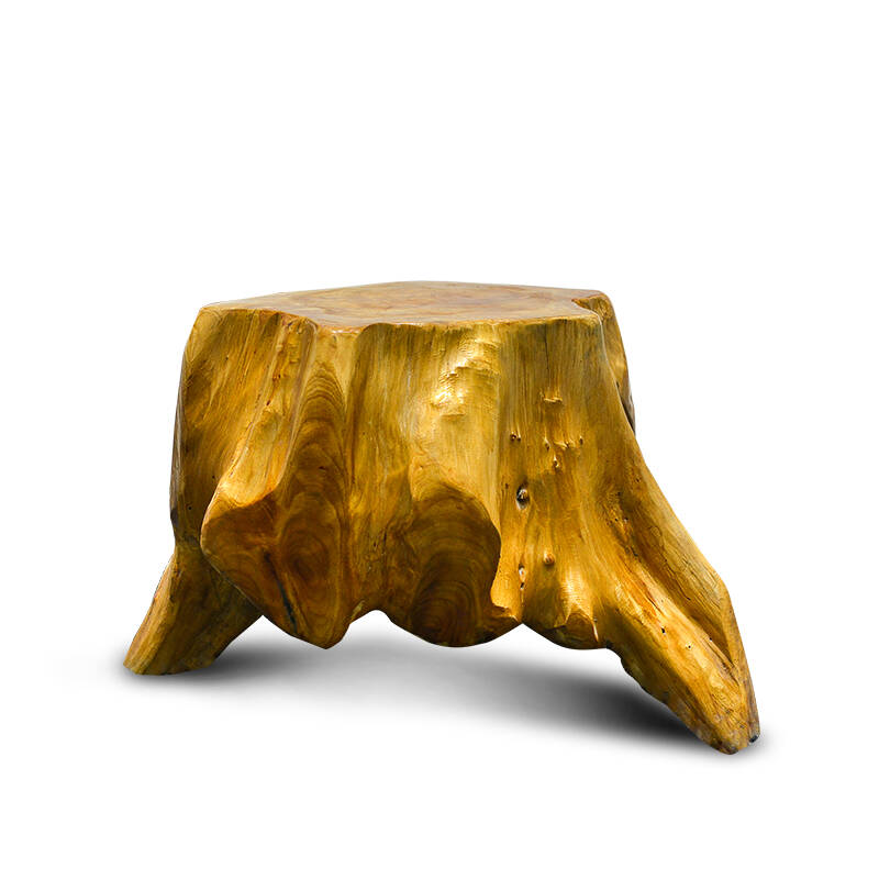 聚盛堂 原木树墩矮凳小木凳枣木墩 根雕茶几专用墩子 杉木转椅靠背椅