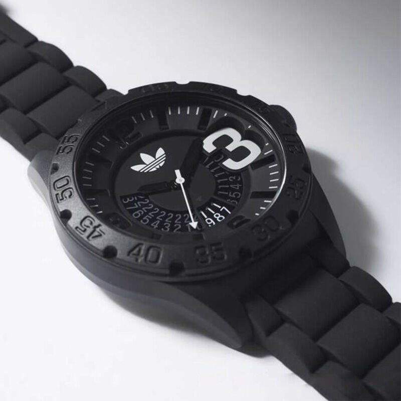 闪购自营 阿迪达斯(adidas)男表时尚硅胶表带圆盘防水指针男士石英
