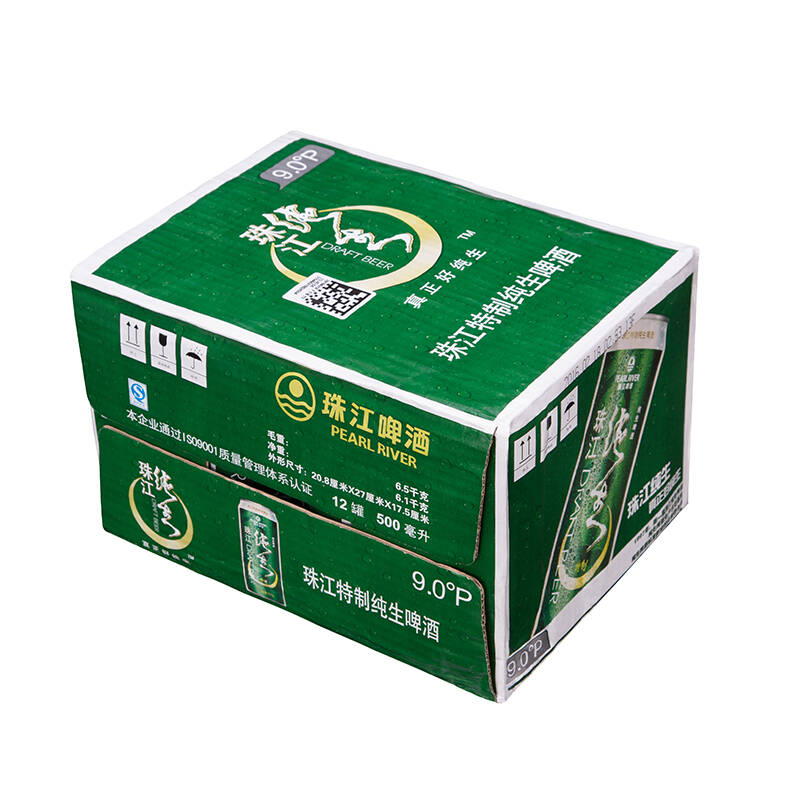 珠江啤酒(pearl river)珠江特製純生 9°p500ml聽 1*12聽整箱裝