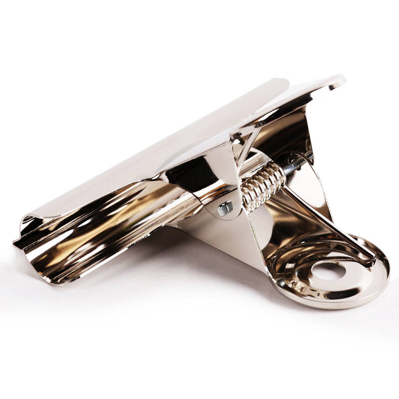 财友 铁票夹 银色圆形钢夹 财务用品 不锈钢票夹资料夹 票夹资料夹