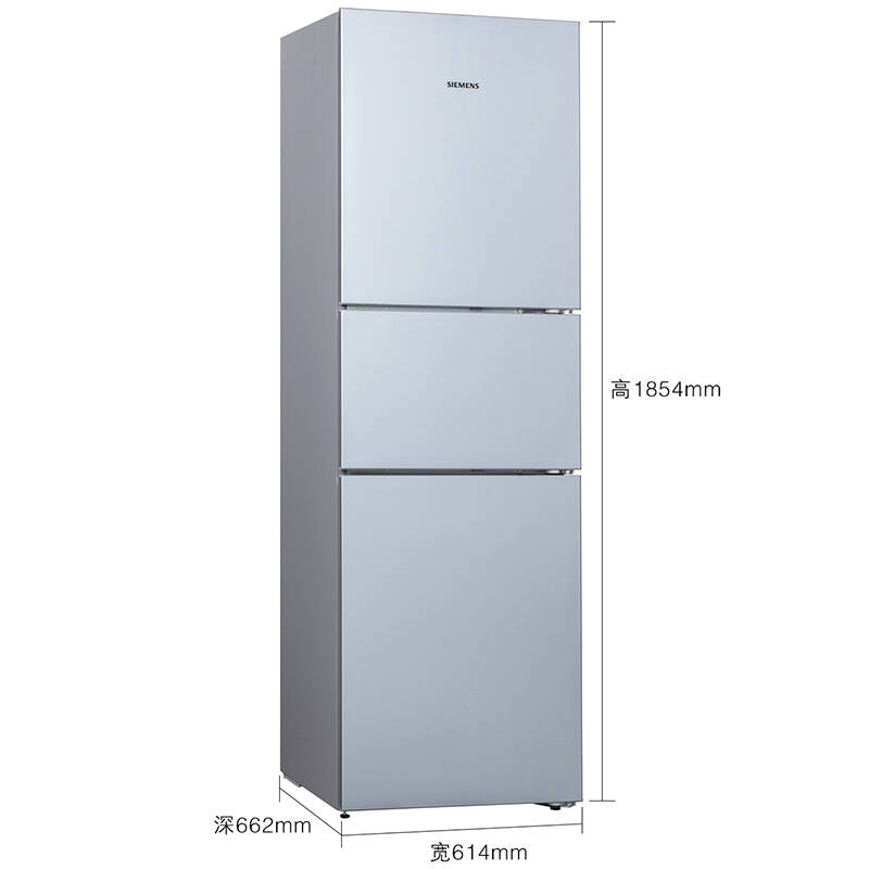 西门子(siemens) kg28ua290c 280升 混冷无霜 三门冰箱 零度保鲜 led