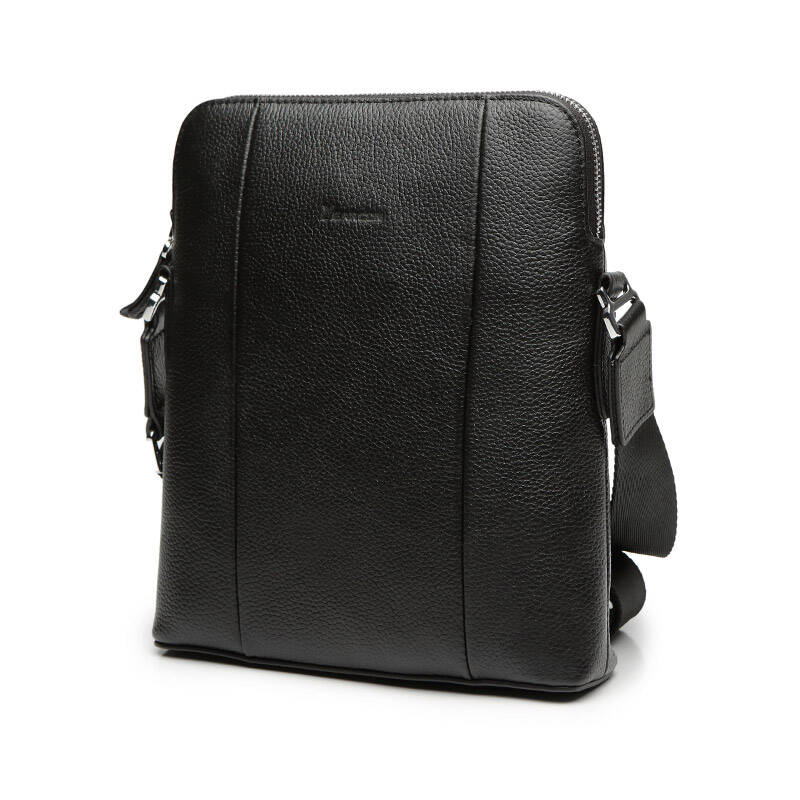 意尔康男包 时尚商务休闲手提包单肩斜跨男包56a18311黑色