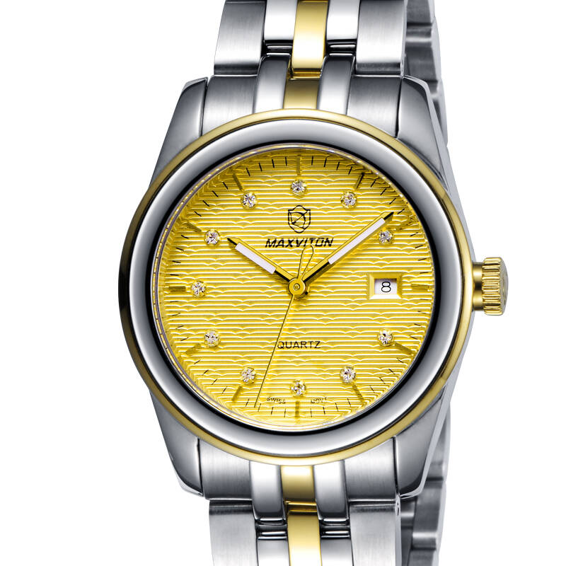 玛斯威顿(maxviton)瑞士品牌石英表 情侣手表女士 钢带女表 vl1311-00