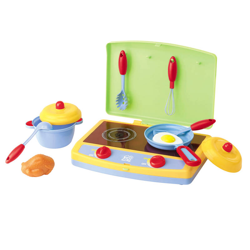 贝乐高playgo 仿真中式厨房厨具套装 儿童过家家玩具 灶台厨具套装