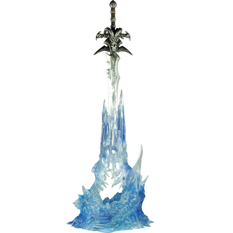 潮儿(chaoer) 魔兽世界 阿尔萨斯佩剑 霜之哀伤剑手办 带蓝色渐变灯光