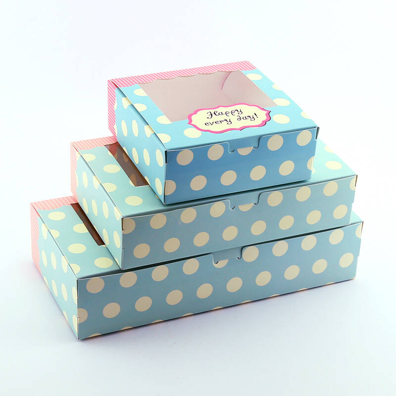 波点4/6/8粒63-80g蛋糕盒雪媚娘盒 饼干盒蛋挞盒 4粒装 西点盒