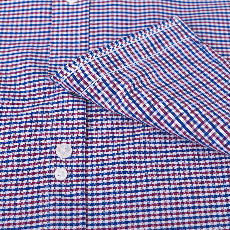 kool 长袖衬衫男士商务正装衬衫 男士多色棉衬衫 蓝紫格子 40/175