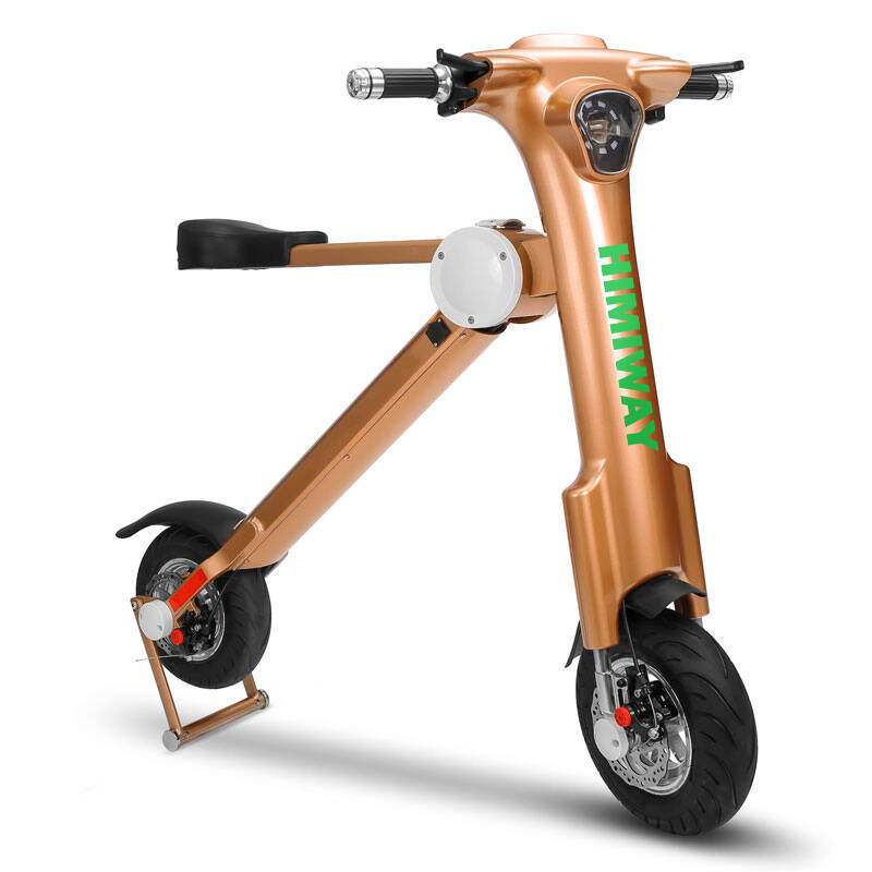 himway 电动滑板车成人折叠电动车自行车代驾电瓶车 土豪金