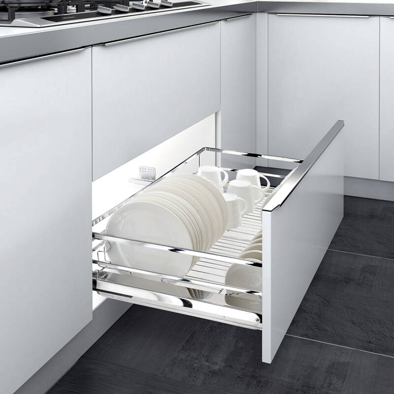 higold/悍高 黑钻304不锈钢厨房橱柜拉篮 阻尼导轨 800柜体套装(配