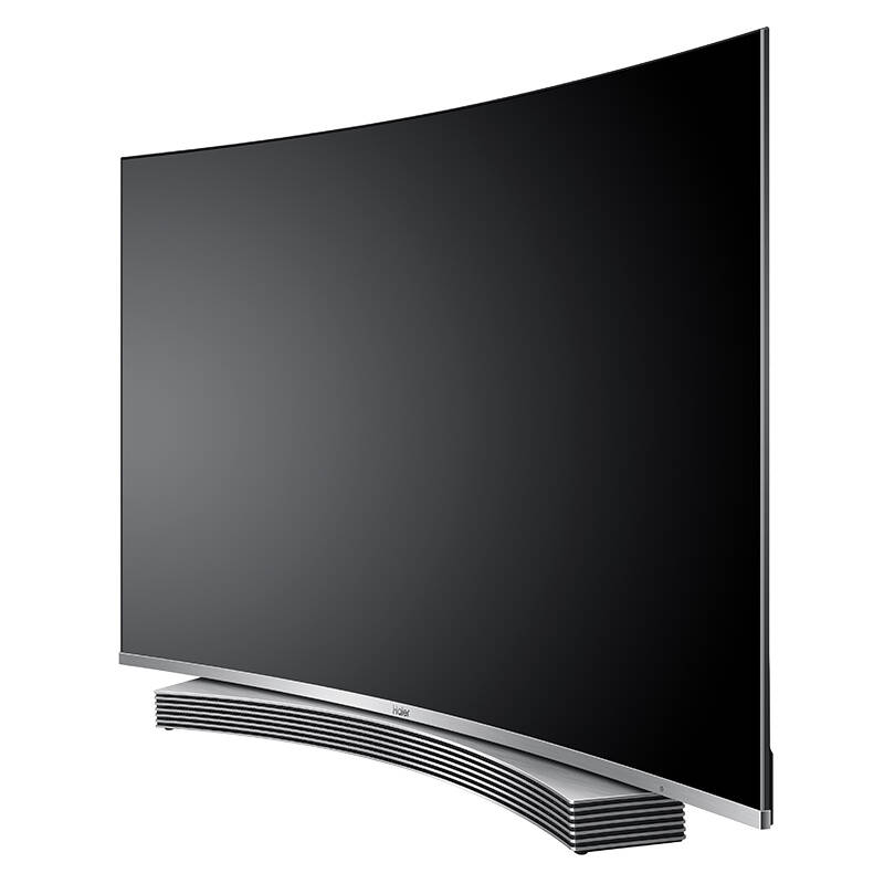 海尔haierls55u9155英寸纤薄4k曲面64g音乐led液晶电视黑色