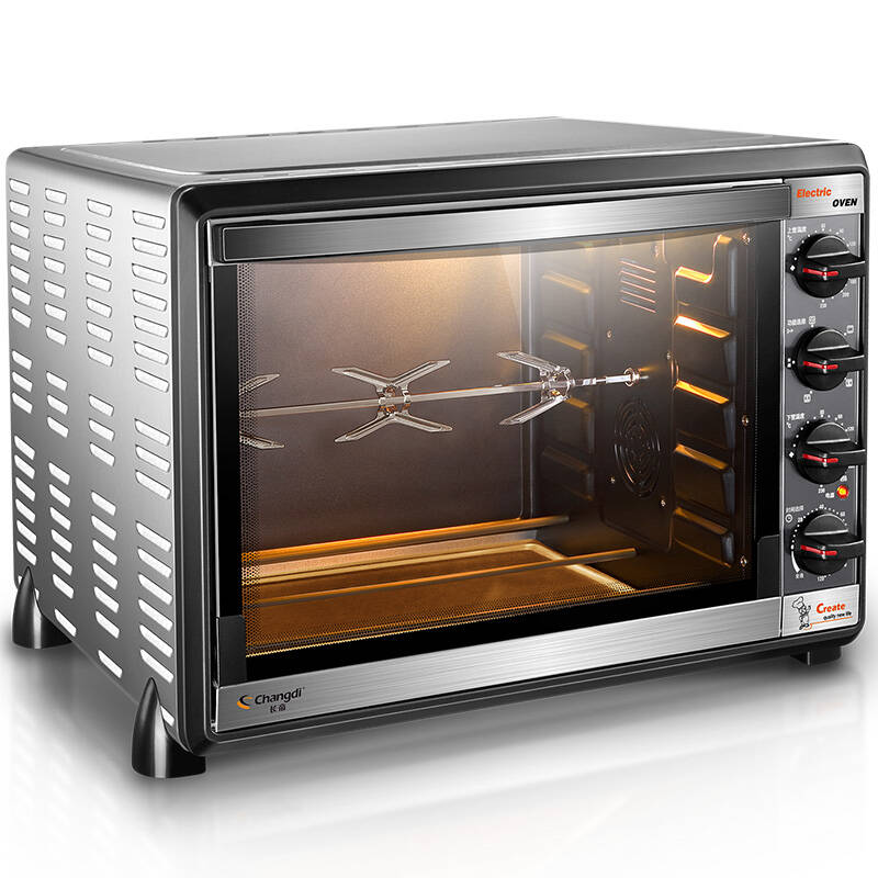长帝(changdi)52升l大容量转叉不沾内胆电烤箱cktf-52gs