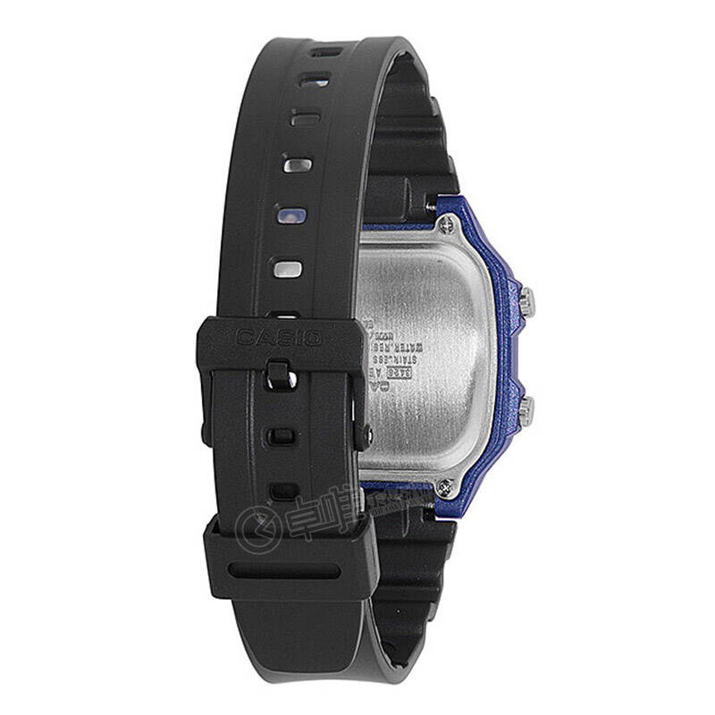 卡西欧(casio)电子表 男士多功能防水学生运动手表 黑盘橡胶带ae-1300