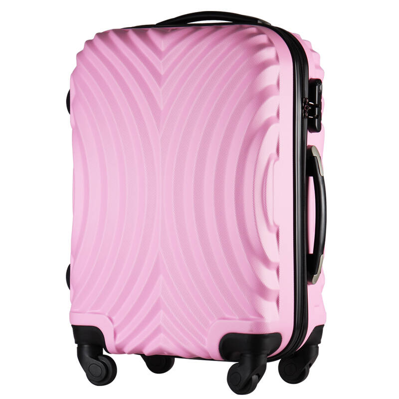 宝旅(brave travel)abs糖果色旅行箱行李箱万向轮拉杆箱 粉色 20