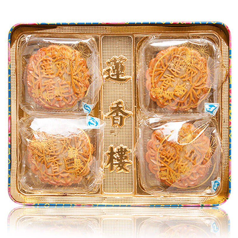 蓮香樓月餅禮盒 雙黃純正白蓮蓉750g