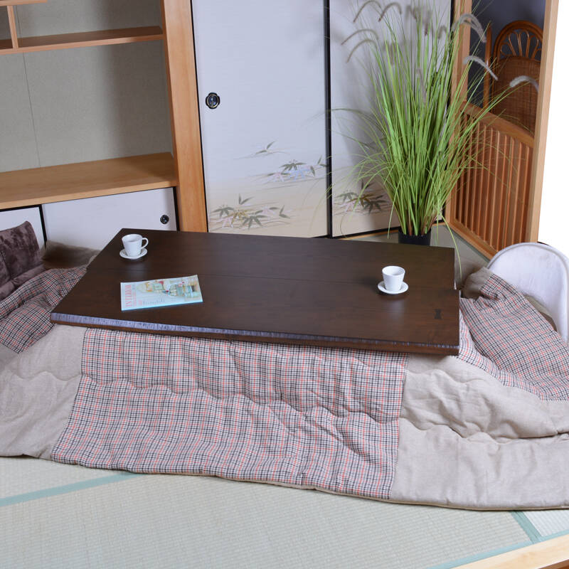 萩原日式和室电暖桌古木150 多功能电取暖桌 冬季客厅卧室暖炉桌套餐