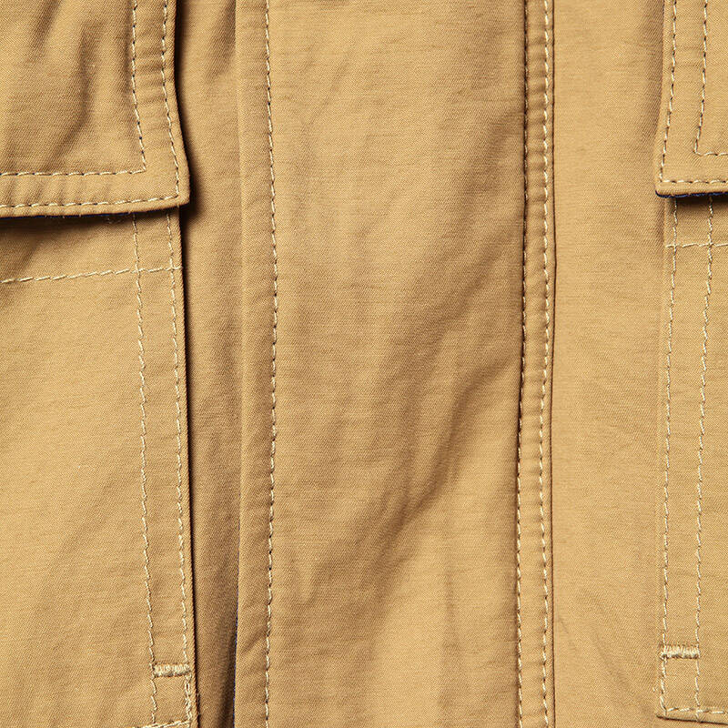 卡玛kama冬季男装 时尚纯色连帽时尚短款休闲棉衣男外套 2413717 卡其