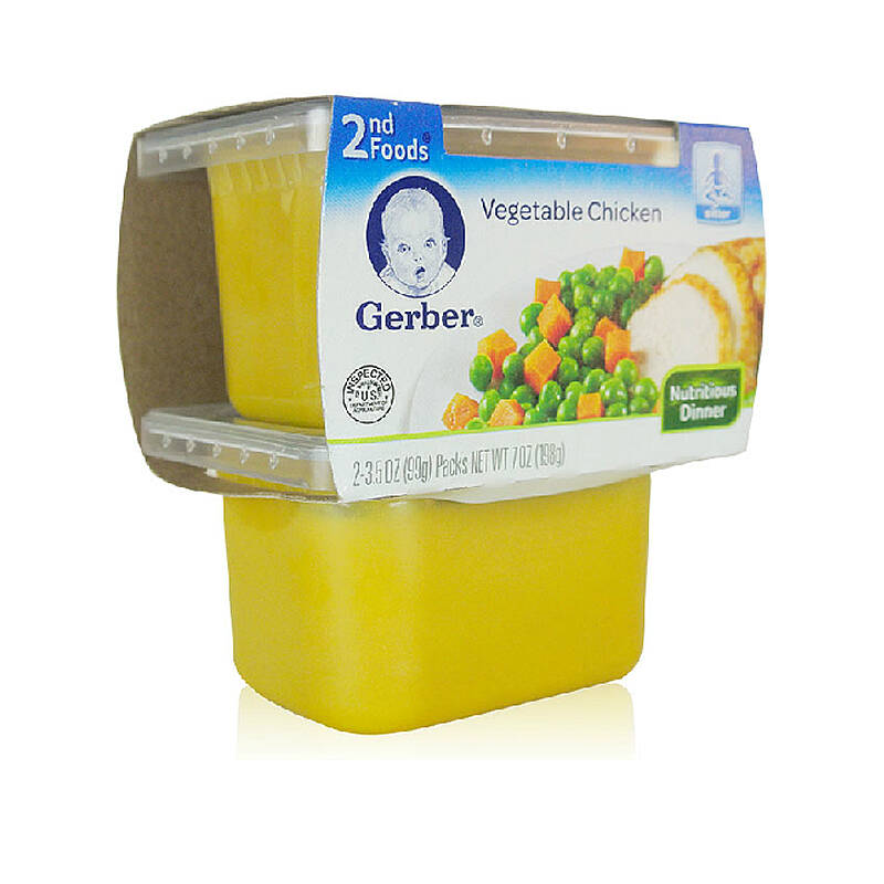 嘉宝美国进口gerber嘉宝果泥 2段混合泥 鸡肉蔬菜泥198g